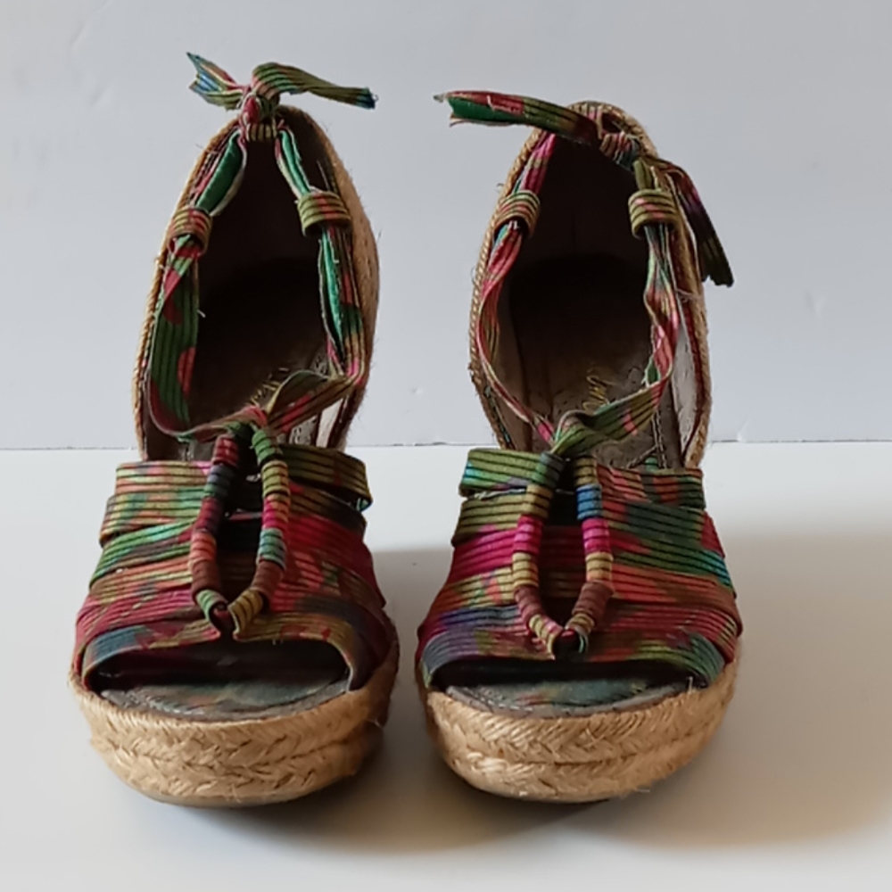 Sam Edelman Rope Platform Wedge Sandals - Picture 2 of 8